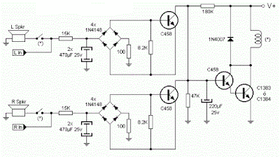 Protection speakers Stereo Circuit Diagram
