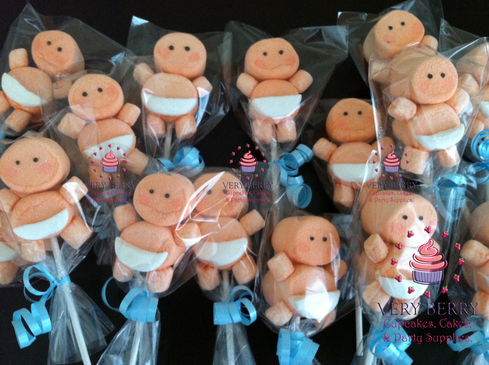 Veryberry Cupcakes BOY BABY SHOWER MARSHMALLOW POP FAVORS Veryberry Cupcakes BOY BABY SHOWER MARSHMALLOW POP FAVORS