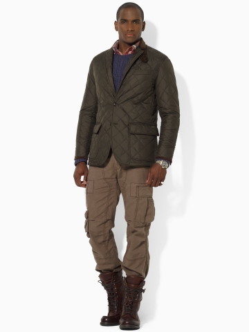 ralph lauren quilted sport coat