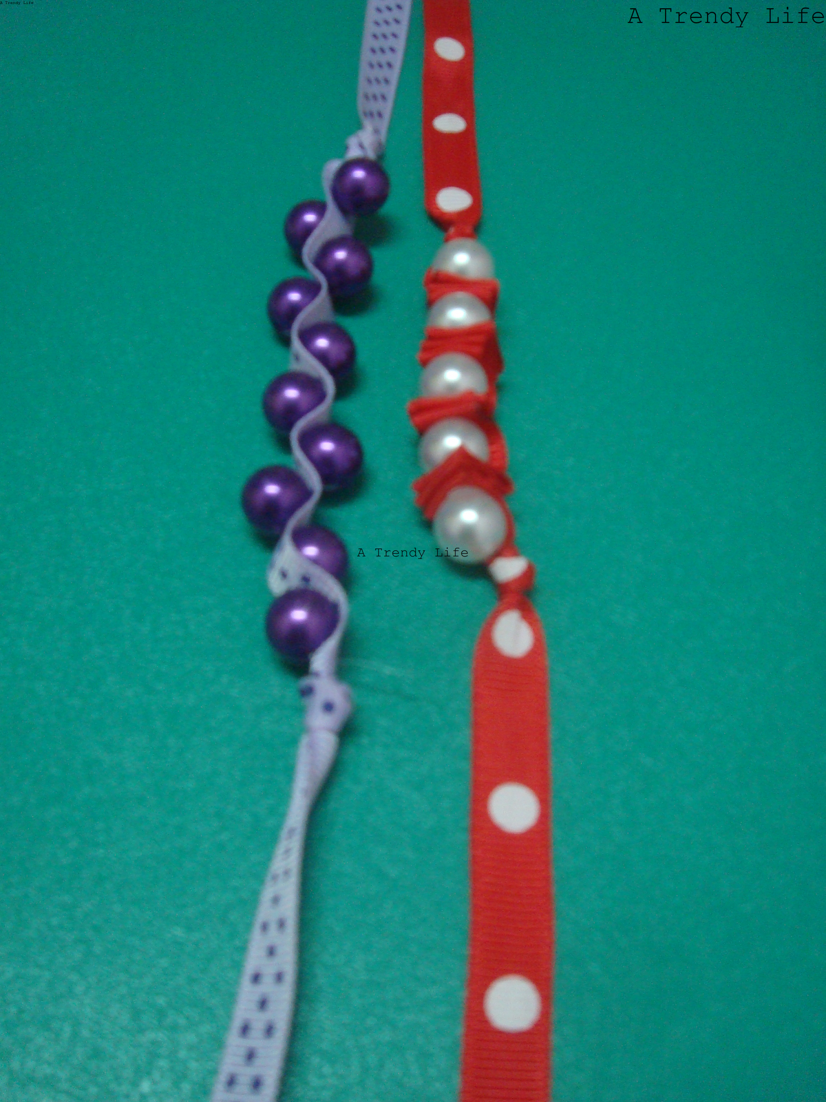 A Trendy Life. DIY Ribbon Bracelets.