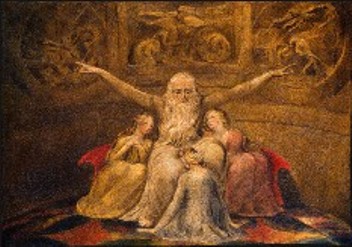 Job and His Daughters, by William Blake