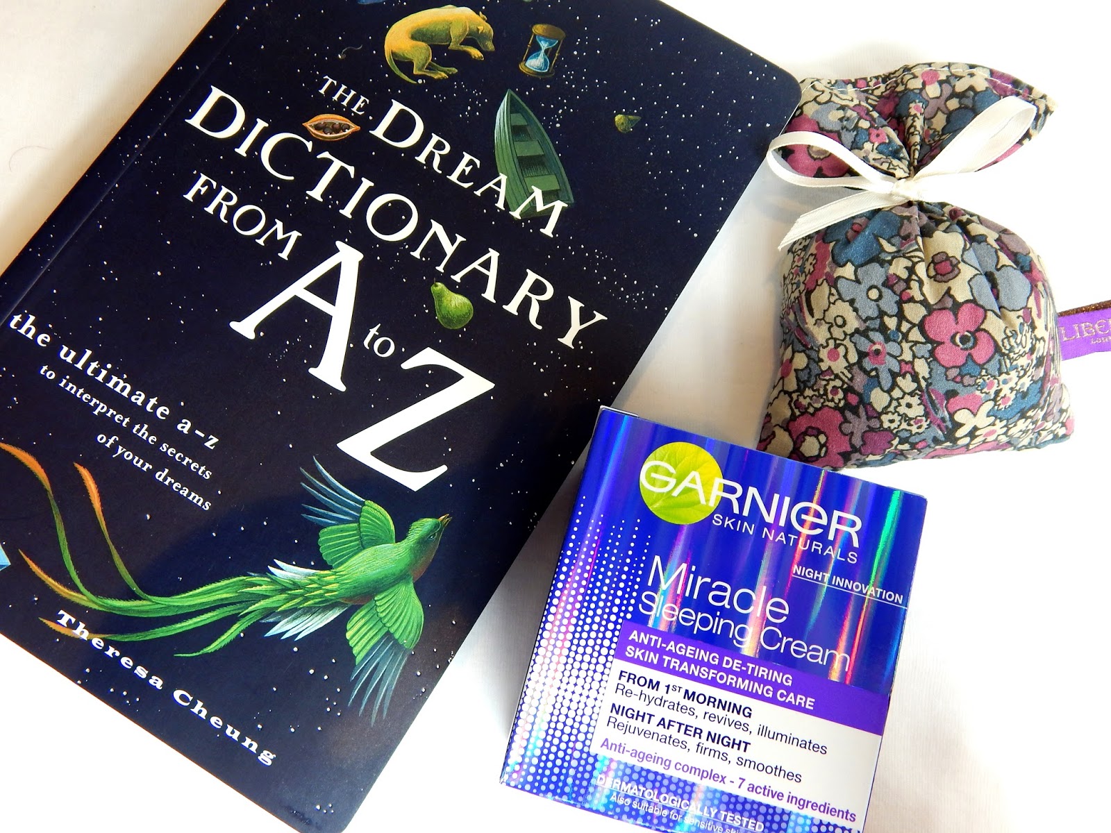 The dream dictionary from A-z, liberty london, garnier miracle sleeping cream