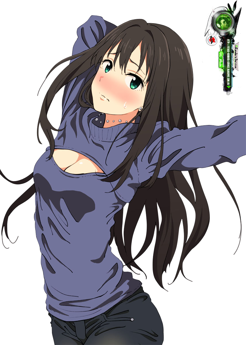 IdolMsterShibuya Rin Cute+Sexy Keyhole Sweater Render ORS Anime Renders