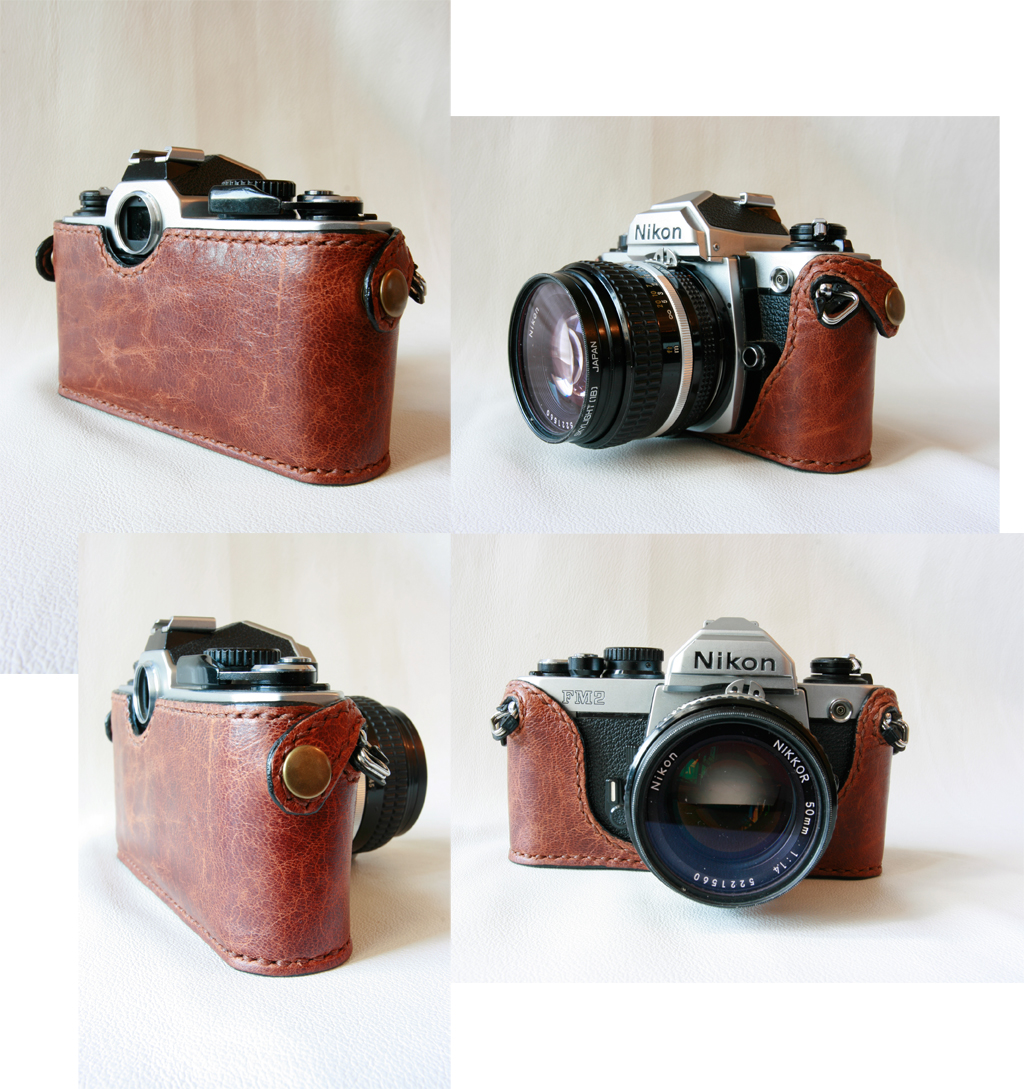 LORAYN handmade leather camera accessories & more BROWN LEATHER