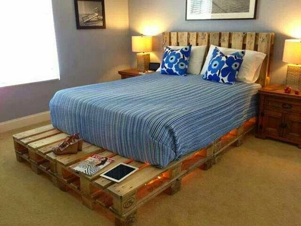 Realizzare un letto con i bancali Letto coi bancali
