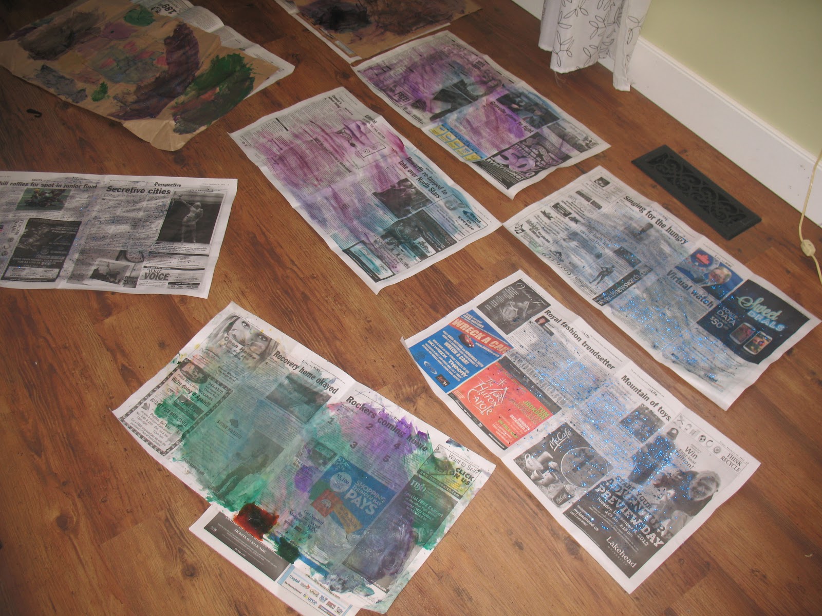 Practically Homemade Newspaper Gift Wrap