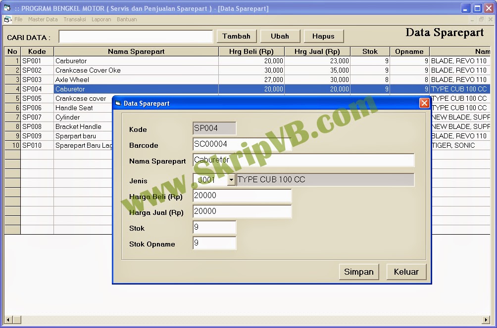 membuat program bengkel dengan visual basic membuat program bengkel dengan visual basic