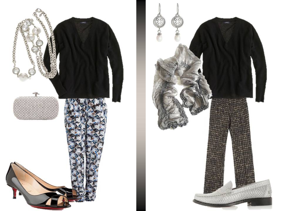 How to wear a black vneck sweater The Vivienne Files