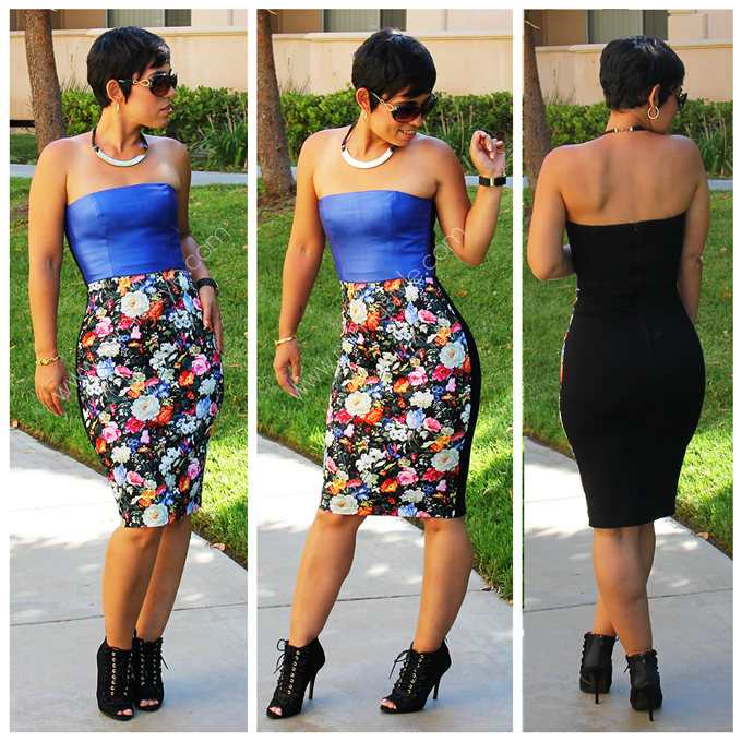 DIY Leather & Floral Dress + Pattern Review V8766 Fashion, Lifestyle