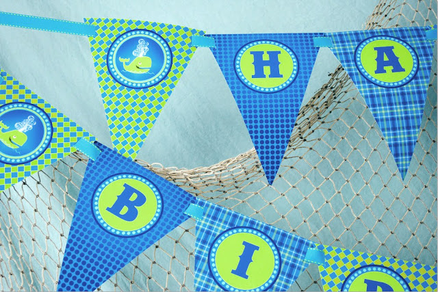 Get loads of ideas for an ocean themed 1st birthday party from guest feature designer, Gwynn Wasson. You'll love the blue colors and fun details.