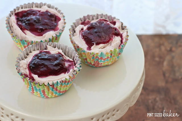 Mini No Bake Huckleberry Cheesecakes 2 There's no need to head off to the Montana Mountains when you can easily make some of these Mini No Bake Huckleberry Cheesecakes at home.
