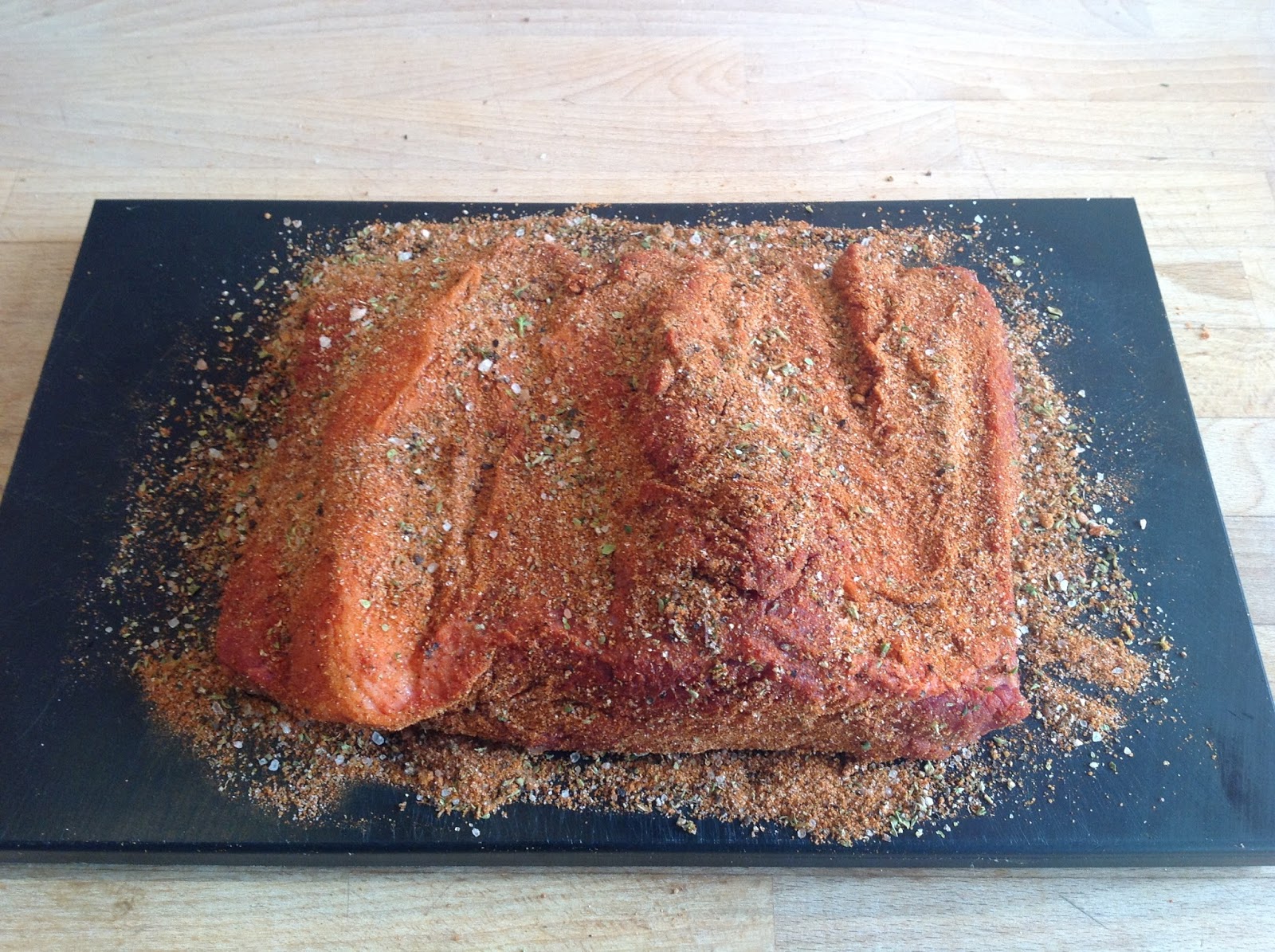 American Cooking in Denmark Brisket Roasted in a Toaster Oven.