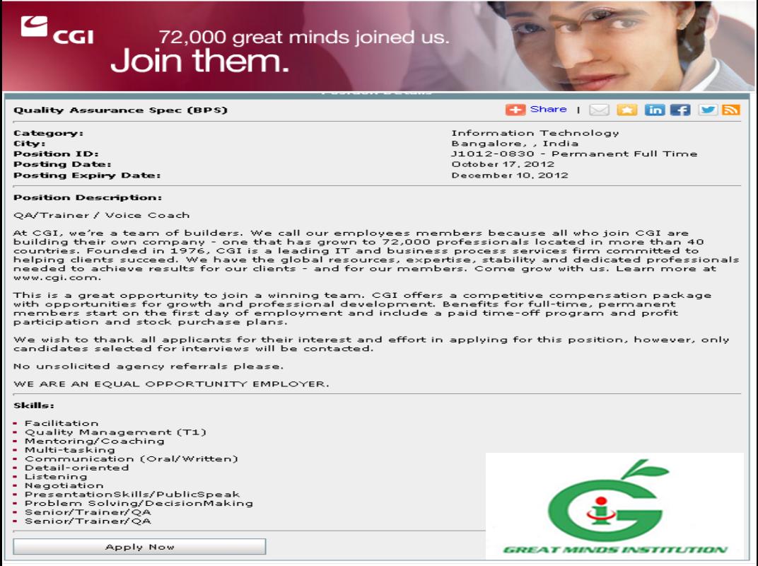 Cgi Bangalore Office