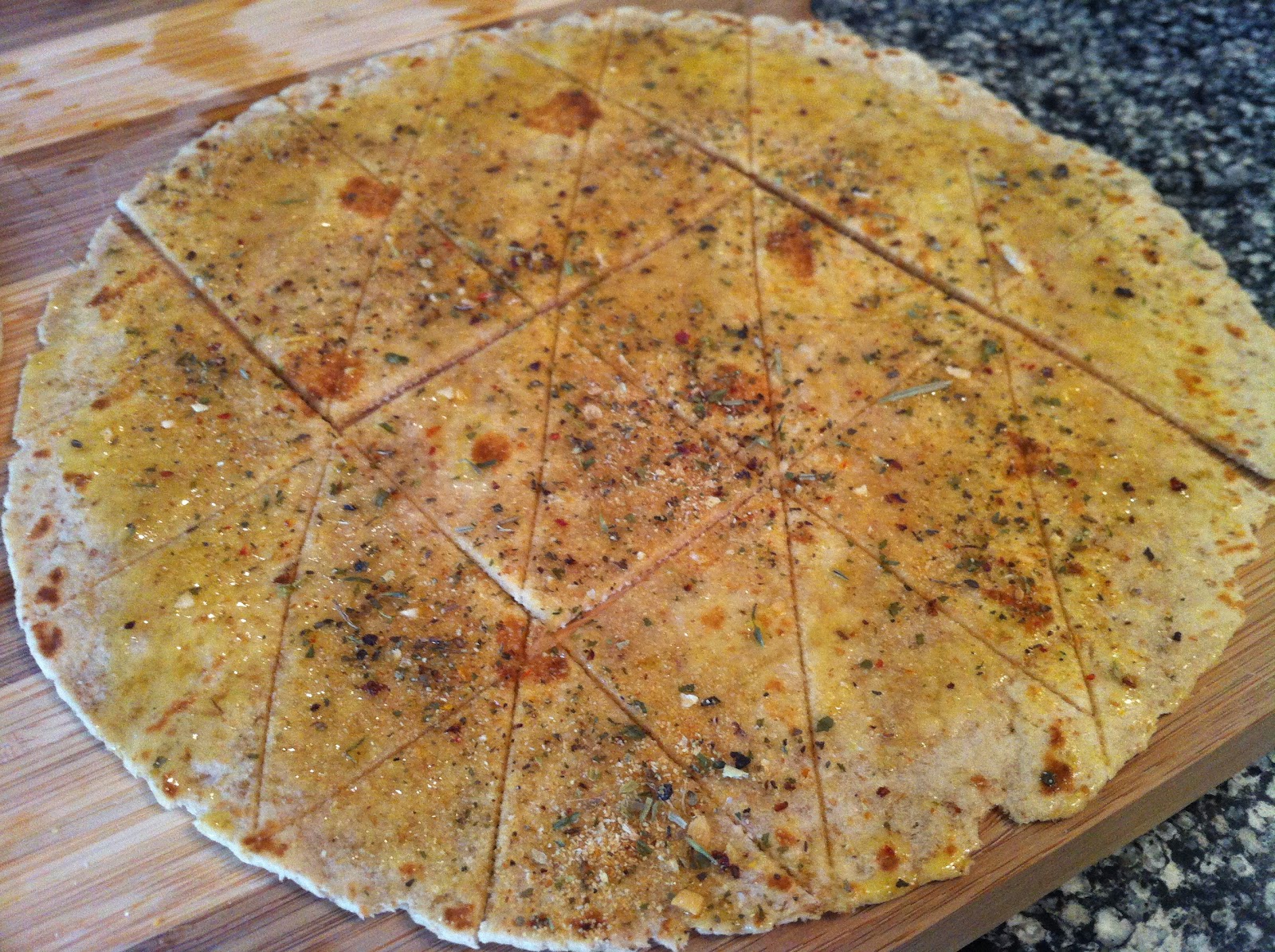 GarlicParmesan Baked Tortilla Chips