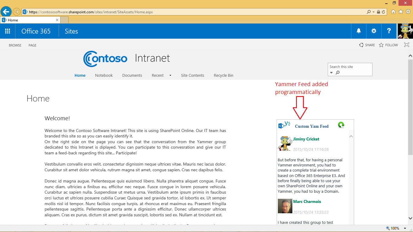 website in sharepoint