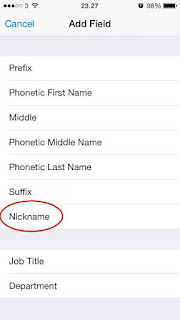 membuat nick name - mengelola kontak iphone