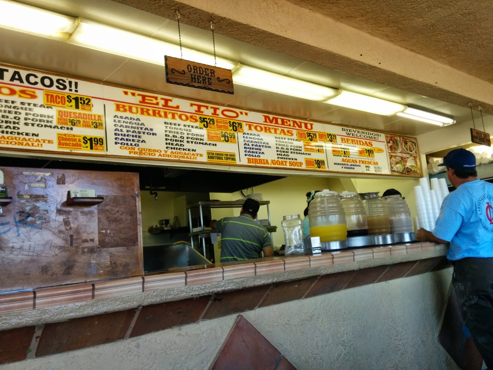 Order of the Taco Rico's Tacos, El Tio, Inglewood, CA