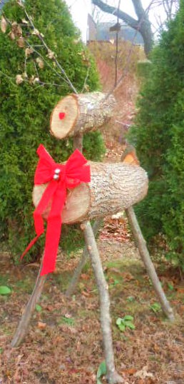 learning ideas grades k 8 log reindeer christmas tree made from branches