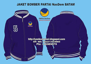 JAKET BASEBAL PARTAI NASDEM