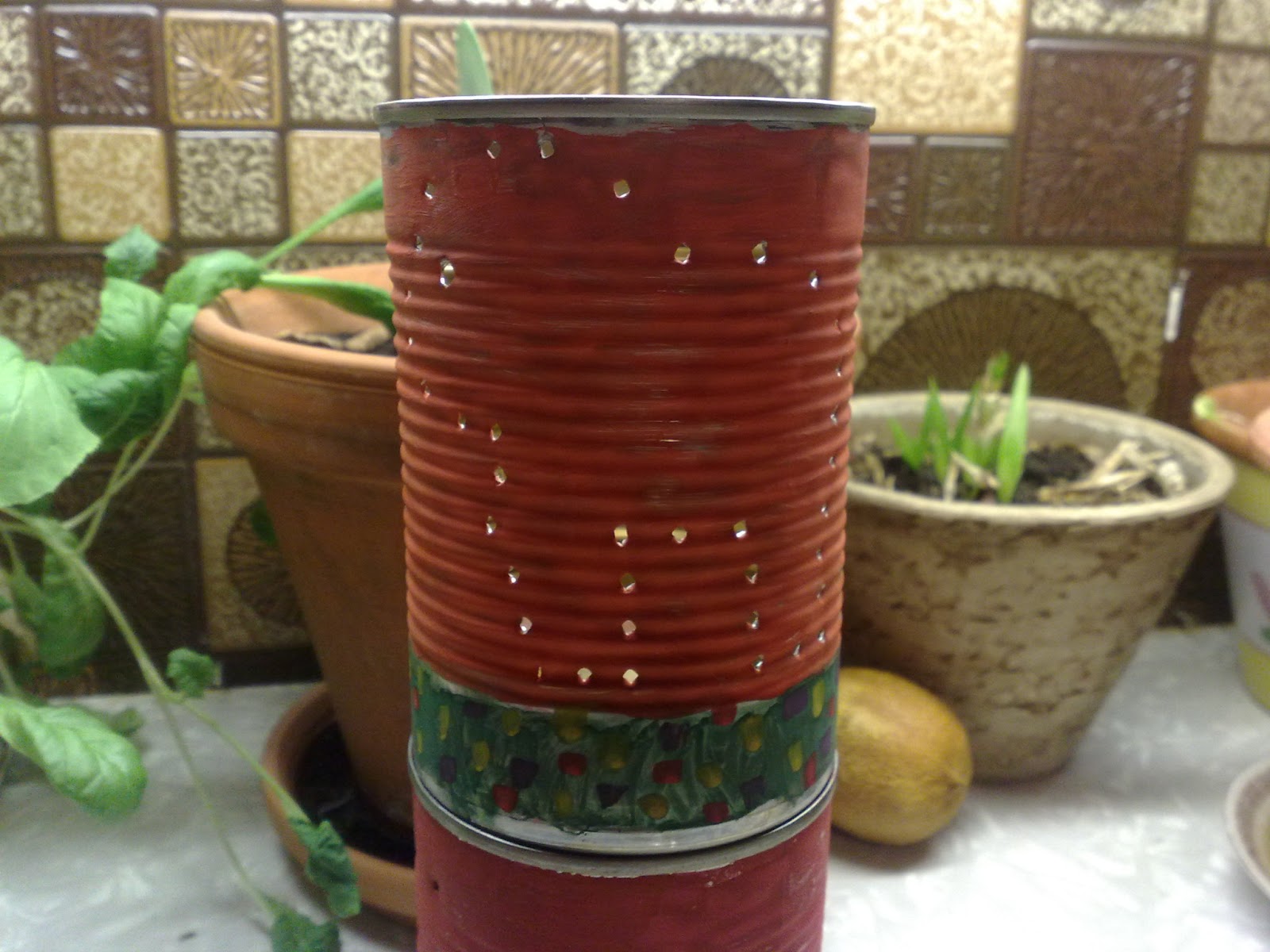Arts & Crafts Soup Can Candle Holder