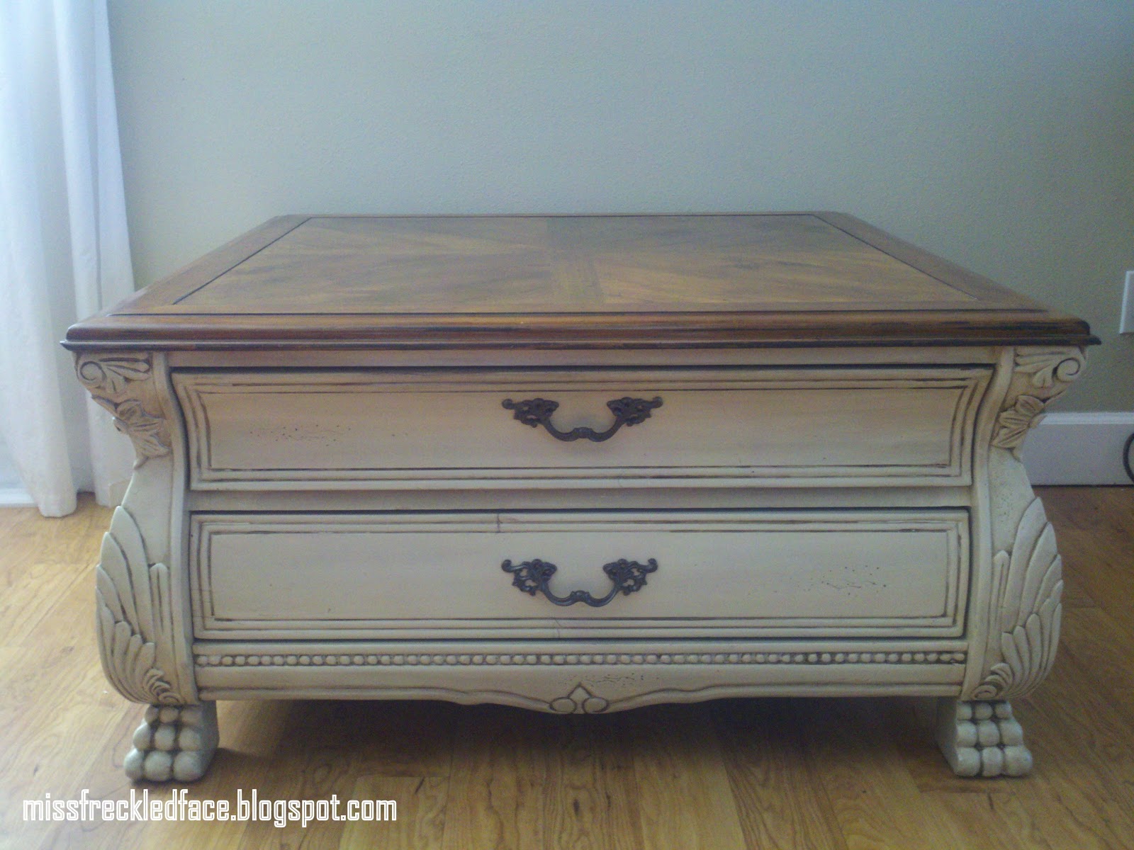 miss freckled face: cream distressed coffee table $129 sold miss freckled face: cream distressed coffee table $129 sold