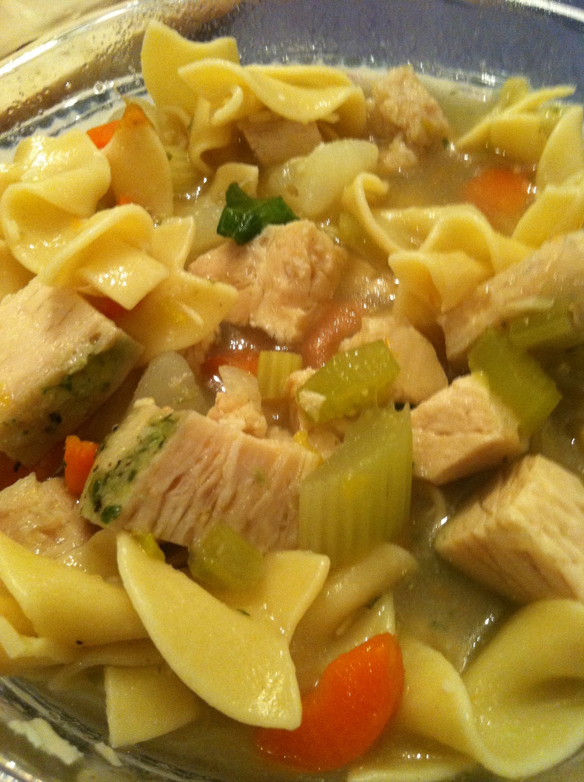 Mamma D's World Pesto Roasted Chicken Noodle Soup...It goes with the