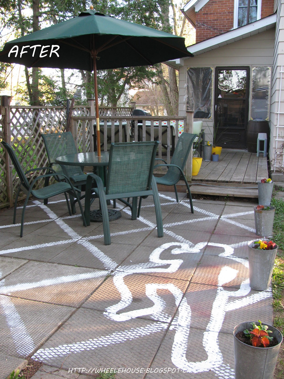 In My Wheele House Ugly Cement Patio Makeover & Dead Bodies