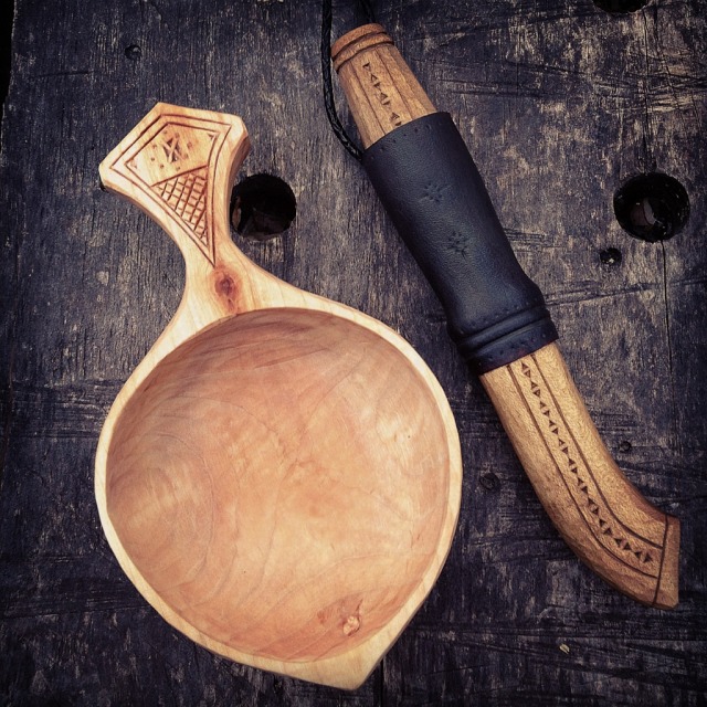 Simon Hill Green Wood Carving Alder Kuksa