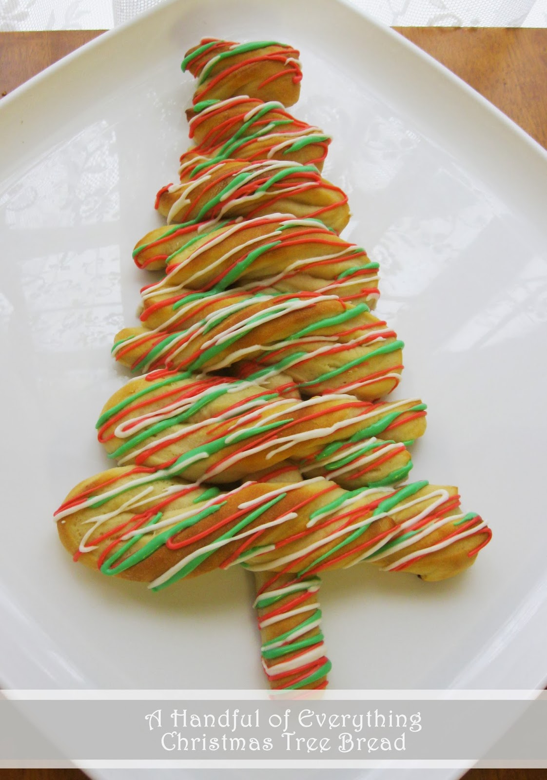 A Handful of Everything Christmas Tree Bread