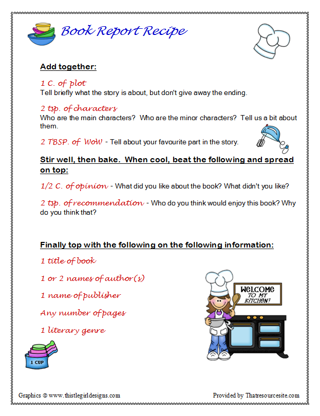 Recipe format in word image