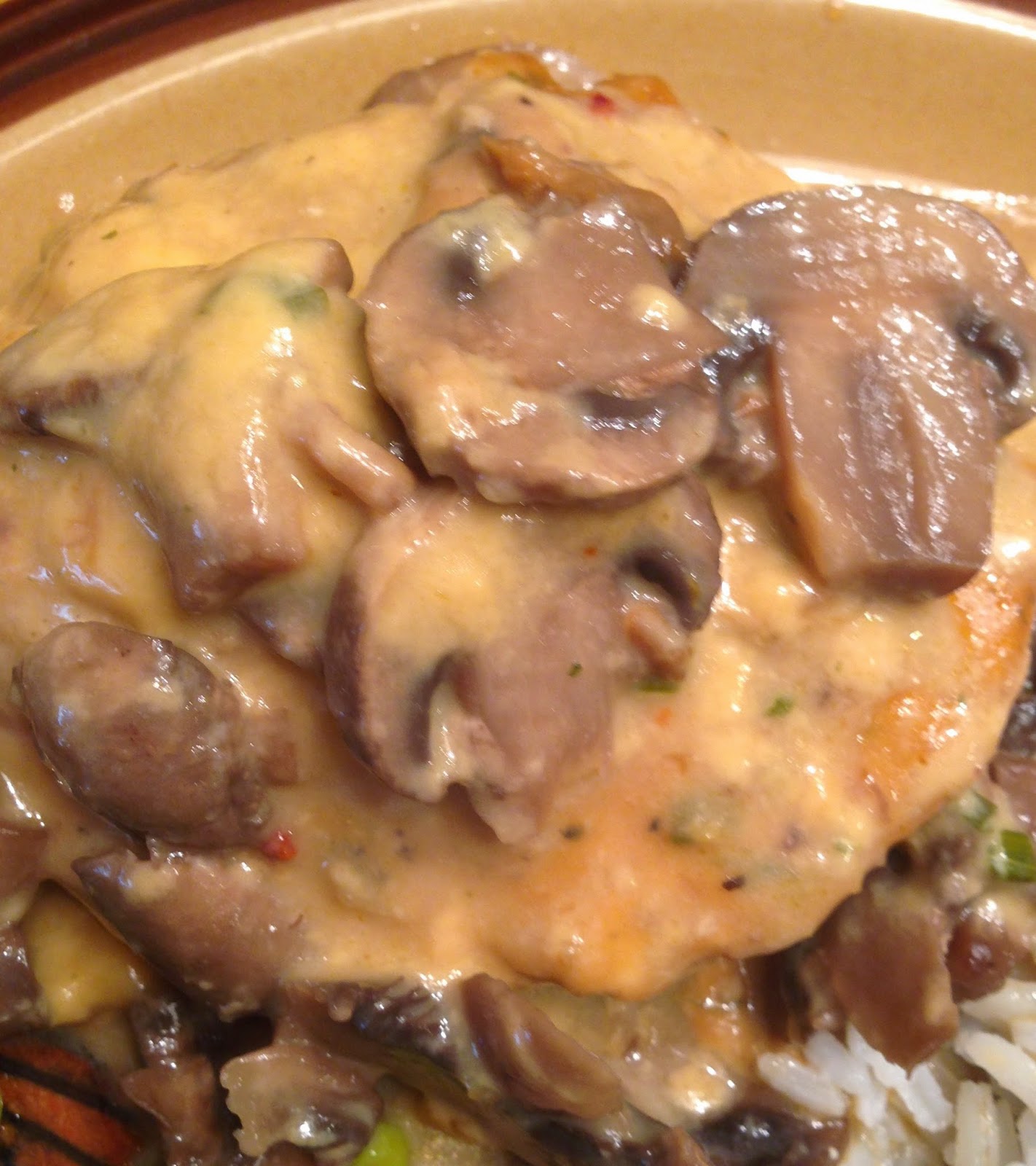 Nana's Recipe Box Crock Pot Chicken and Mushrooms