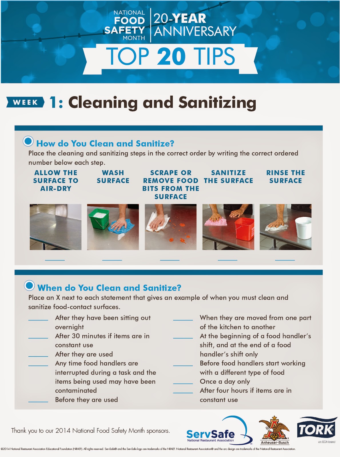 food safety test answers