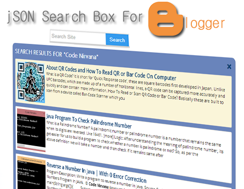 Cara membuat JSON Search Box Widget Untuk Blogger