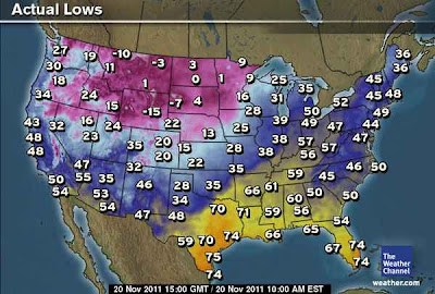 >Large-scale changes in European weather pattern over next 10 days, US Northern Rockies/Plains experience Coldest Morning of 2011-12 Season