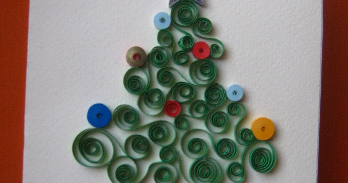 Piccolomondoantico Biglietto Albero di Natale a quilling