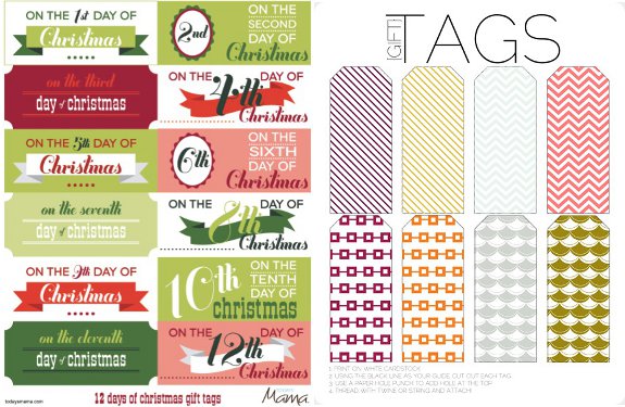 santa gift tags template