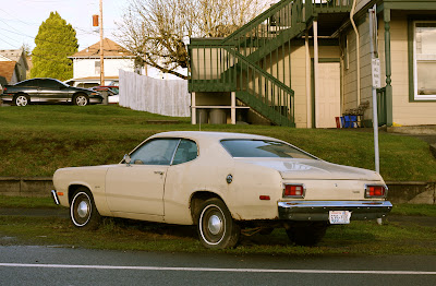 1973 Plymouth Duster hardtop.