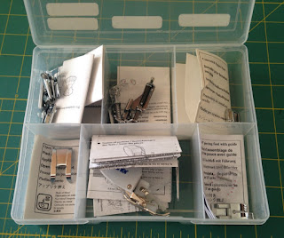 Use a beading box to store sewing machine feet Use a beading box to store sewing machine feet
