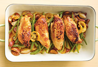 Healthy Citrus Roasted Chicken Over Veggies Recipe