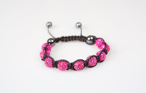 Hot Pink Shamballa Bracelet - Ladies Accessory Gift from Crystal Couture