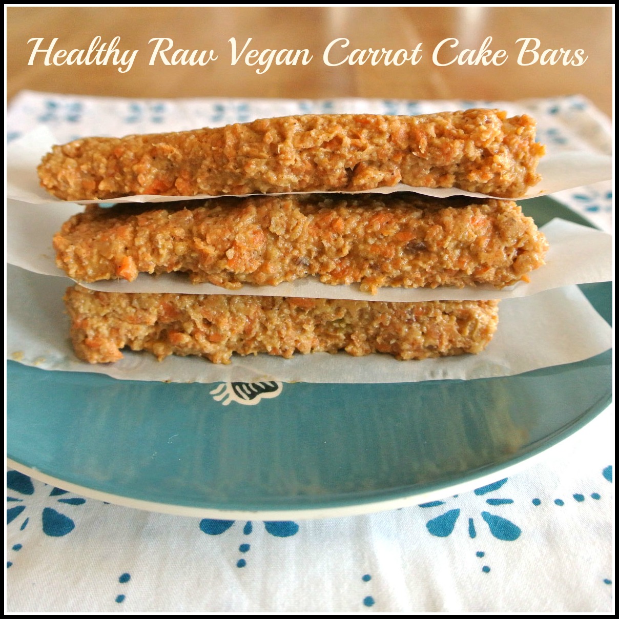 Mom, What's For Dinner? Healthy Raw Carrot Cake Bars