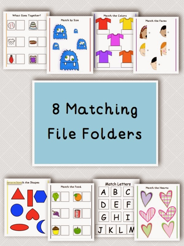 Autism Tank Matching File Folders