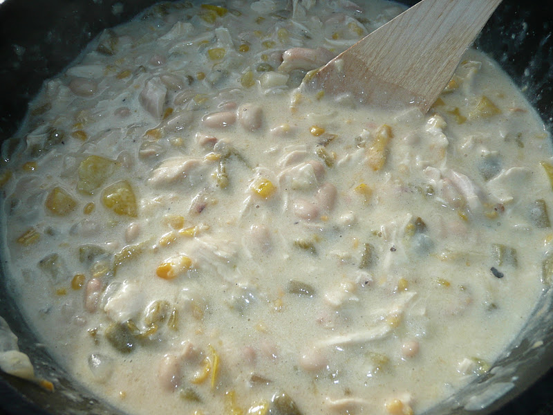 Everyday Dutch Oven White Chicken Chili with Aged Cheddar