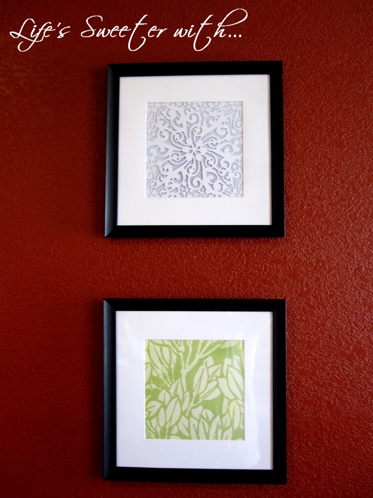 MrsChadT How To Create Inexpensive Wall Art with Scrapbook Paper