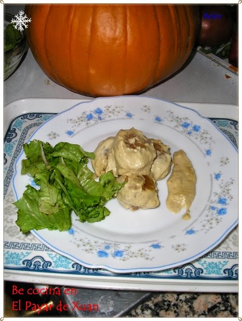 Albondigas De Pollo Con Salsa De Calabaza