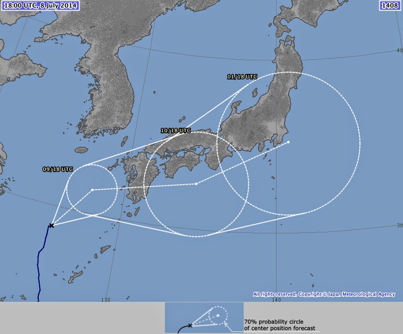 Japan Meteorological Society Track Neoguri Track