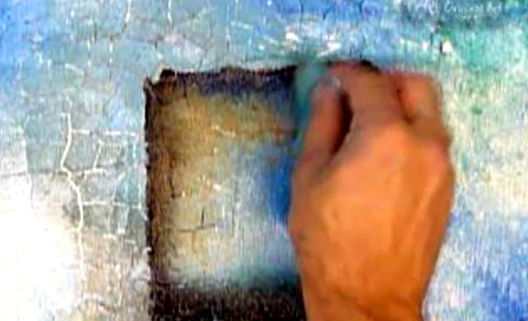 Abstract Art Modern Painting Techniques by Dranitsin Using Crackle