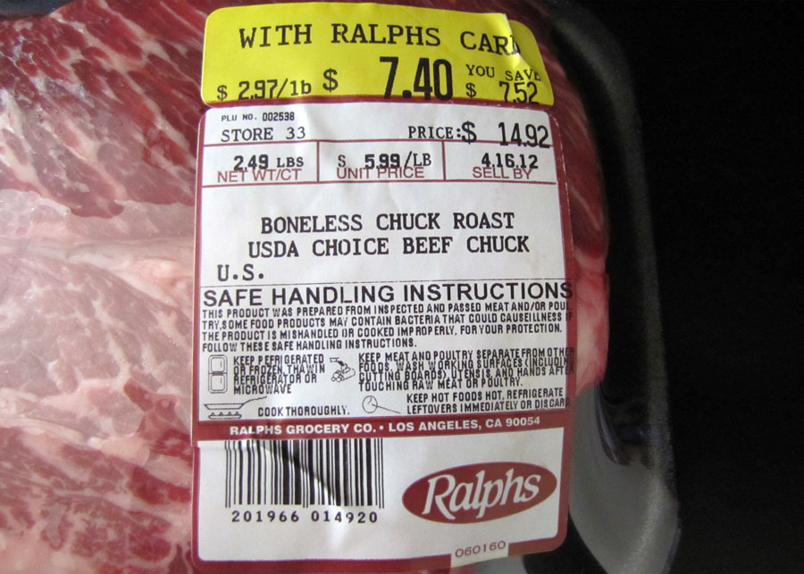 Smells Like Food in Here USDA Choice Boneless Beef Chuck Roast