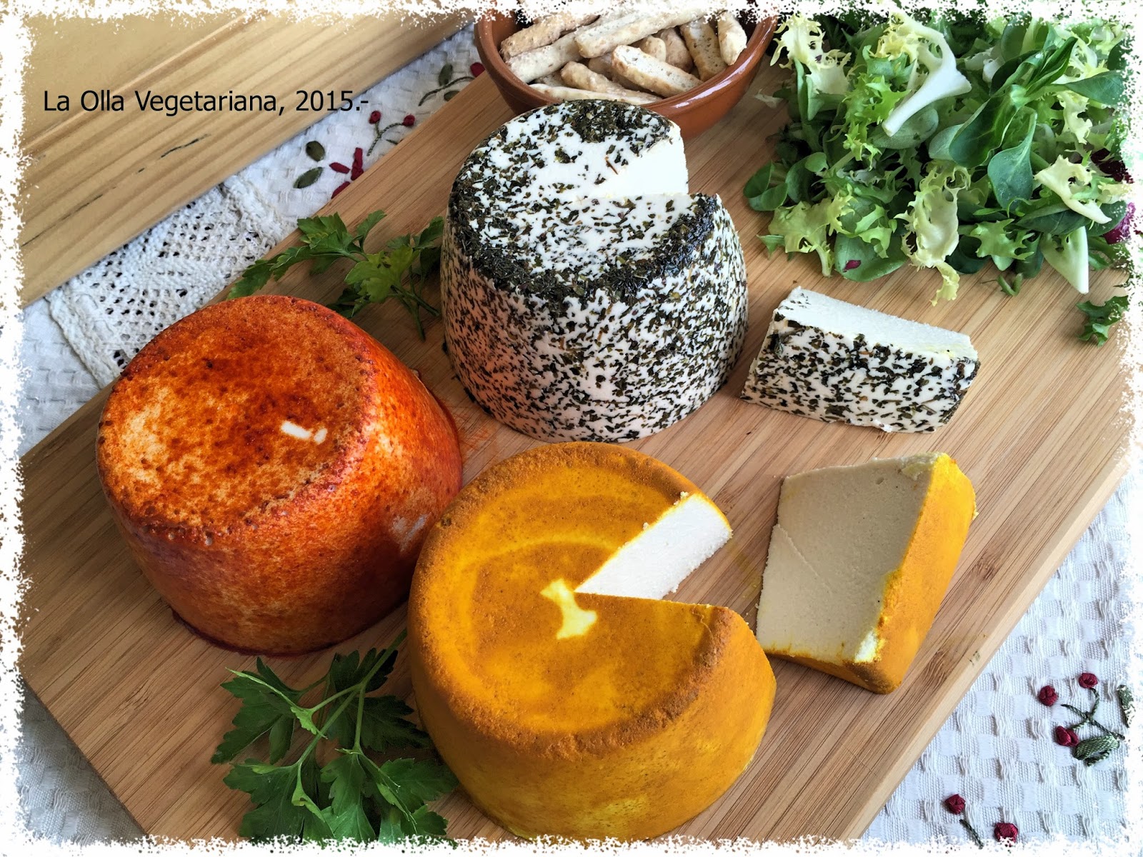 La Olla Vegetariana Tabla de quesos veganos