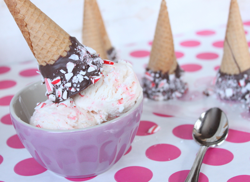 Crave. Indulge. Satisfy. Peppermint Ice Cream & Chocolate Dipped